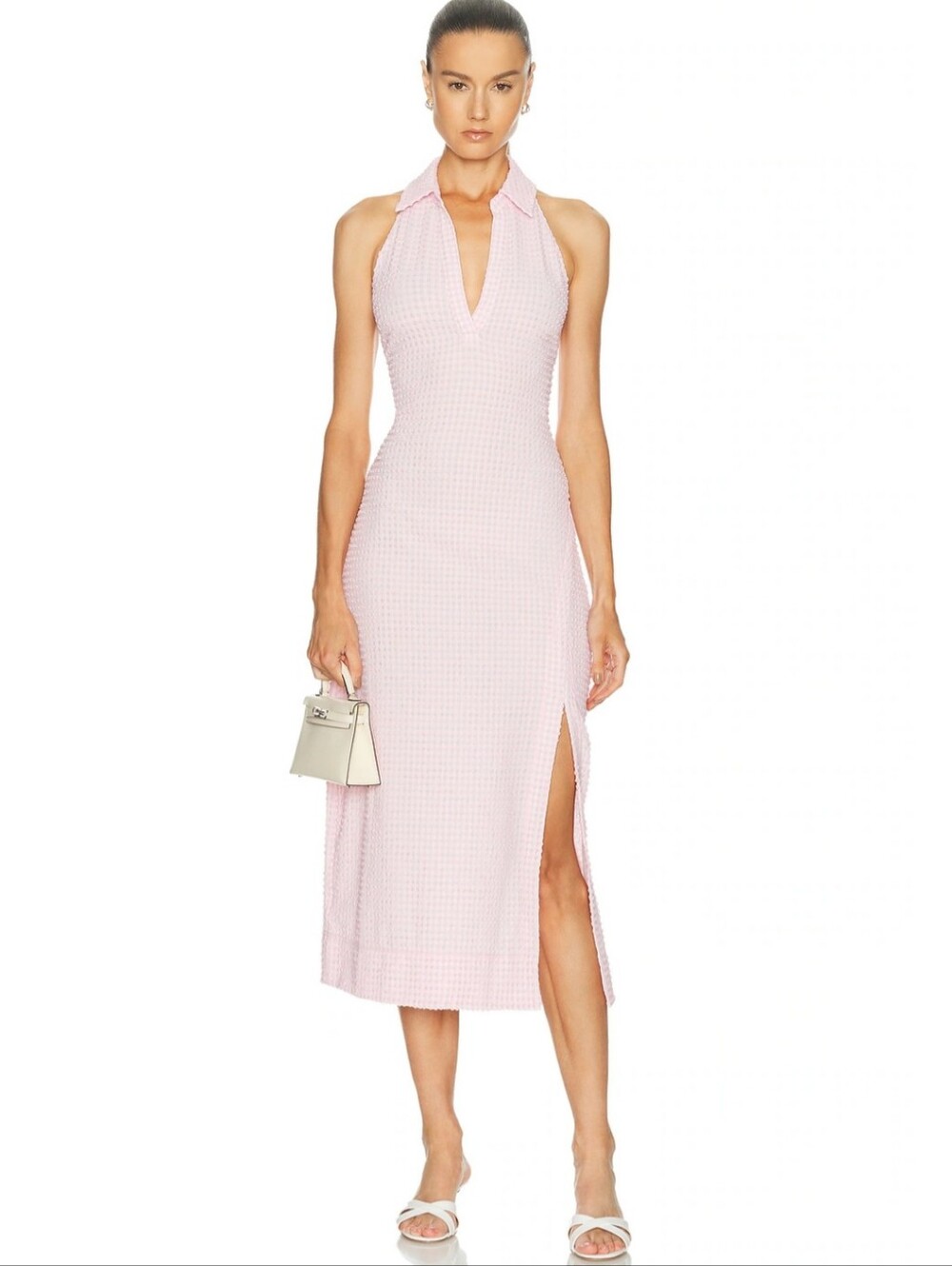 SIMKHAI Clairmont Halter Midi Dress